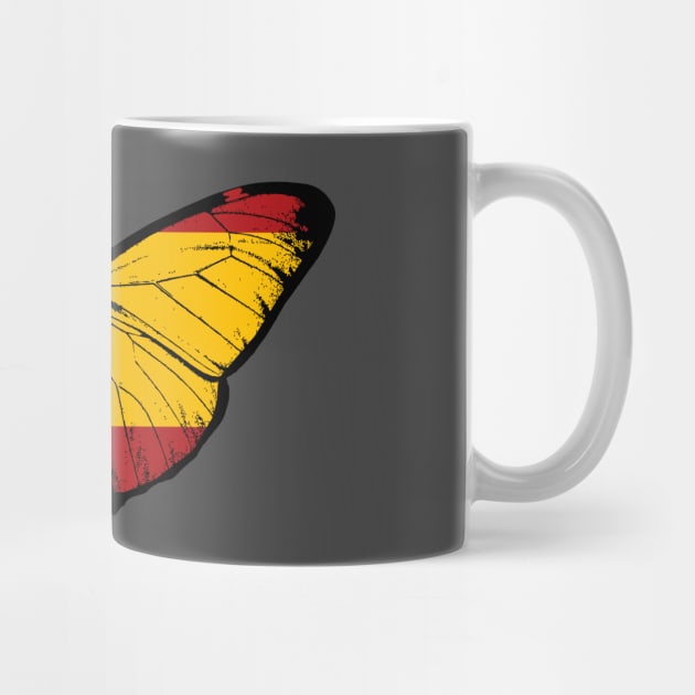 Vintage Spain Butterfly Moth | Hope For Spain and Stand with Spain by Mochabonk